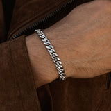 Cuban Link Bracelet (6mm) White Gold Cuban Link Bracelet (6mm) White Gold