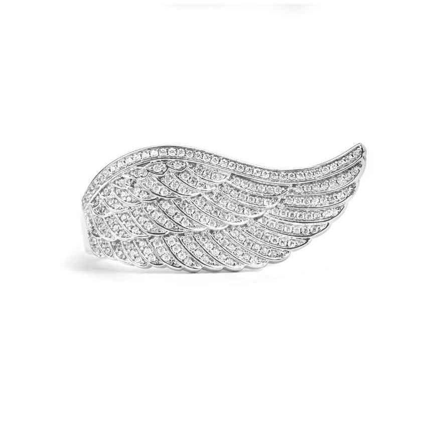 Men's Diamond Angel Wing Ring Men's Diamond Angel Wing Ring