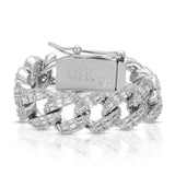 Emerald Cut Diamond Cuban Bracelet 20mm Emerald Cut Diamond Cuban Bracelet 20mm