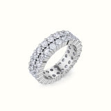 Men's Vermeil Dual Diamond Eternity Ring Men's Vermeil Dual Diamond Eternity Ring