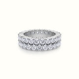 Men's Vermeil Dual Diamond Eternity Ring Men's Vermeil Dual Diamond Eternity Ring