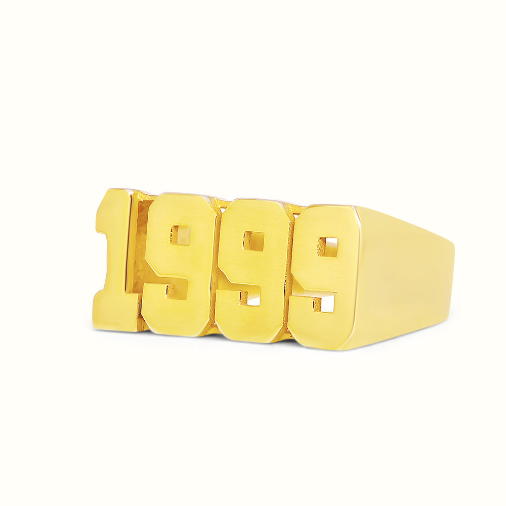 Men's Vermeil Custom Year Ring Men's Vermeil Custom Year Ring