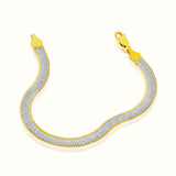 Vermeil 2 Tone Herringbone Bracelet Vermeil 2 Tone Herringbone Bracelet