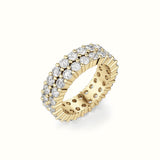 Men's Vermeil Dual Diamond Eternity Ring Men's Vermeil Dual Diamond Eternity Ring