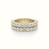Men's Vermeil Dual Diamond Eternity Ring Men's Vermeil Dual Diamond Eternity Ring