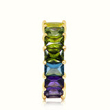 Men's Vermeil Multi Color Emerald Eternity Ring Men's Vermeil Multi Color Emerald Eternity Ring