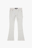 "ZERO”  FLARE JEAN WHITE STACKED "ZERO”  FLARE JEAN WHITE STACKED