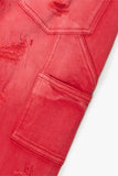 "ZERO" STACKED FLARE DENIM LIGHT RED WASH "ZERO" STACKED FLARE DENIM LIGHT RED WASH