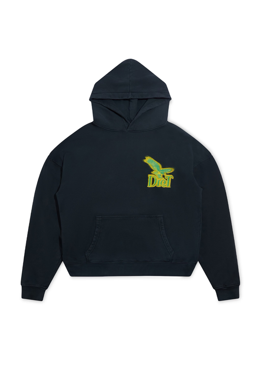 Blur Eagle Hoodie - Vintage Black