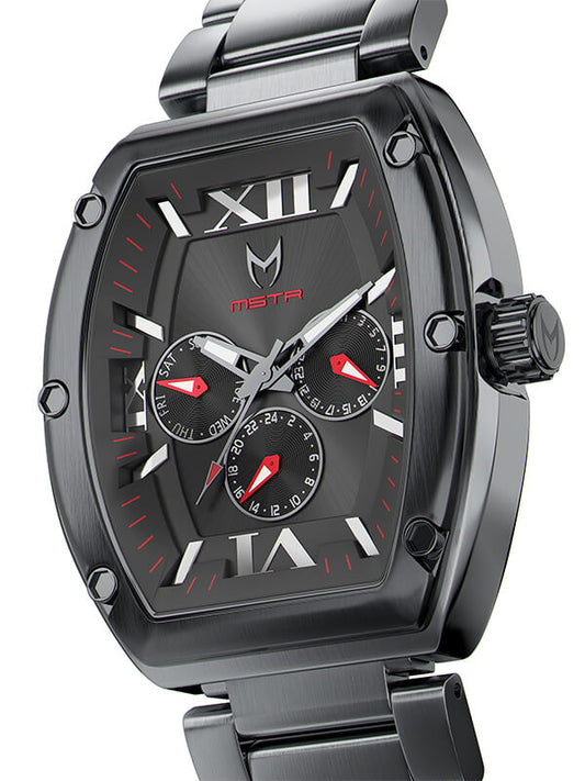 MJ129SS - MAJOR GUNMETAL / BLACK / STEEL BAND