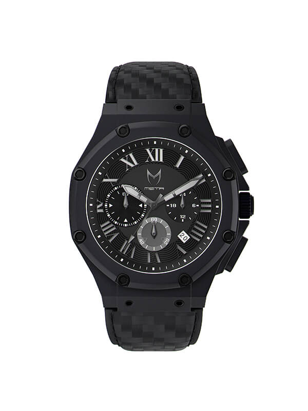 AM1023LB - AMBASSADOR BLACK / BLACK / LEATHER BAND