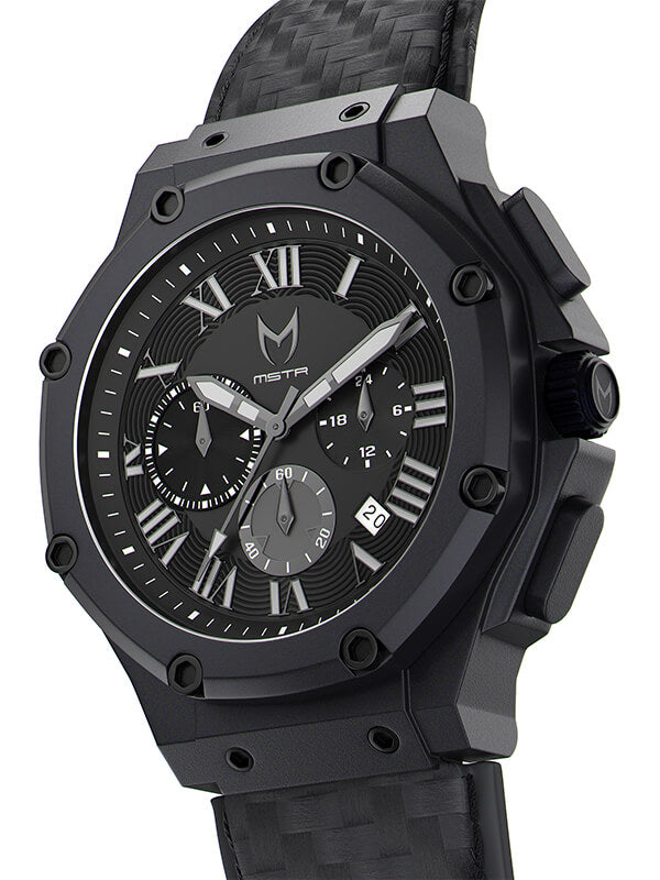 AM1023LB - AMBASSADOR BLACK / BLACK / LEATHER BAND
