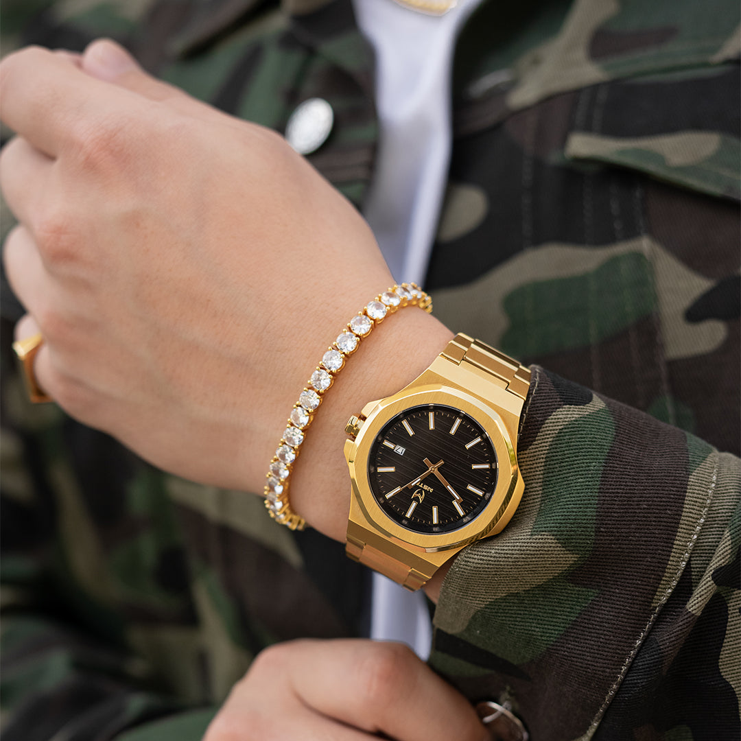 DS101SS - DAY TRIP GOLD STEEL BAND