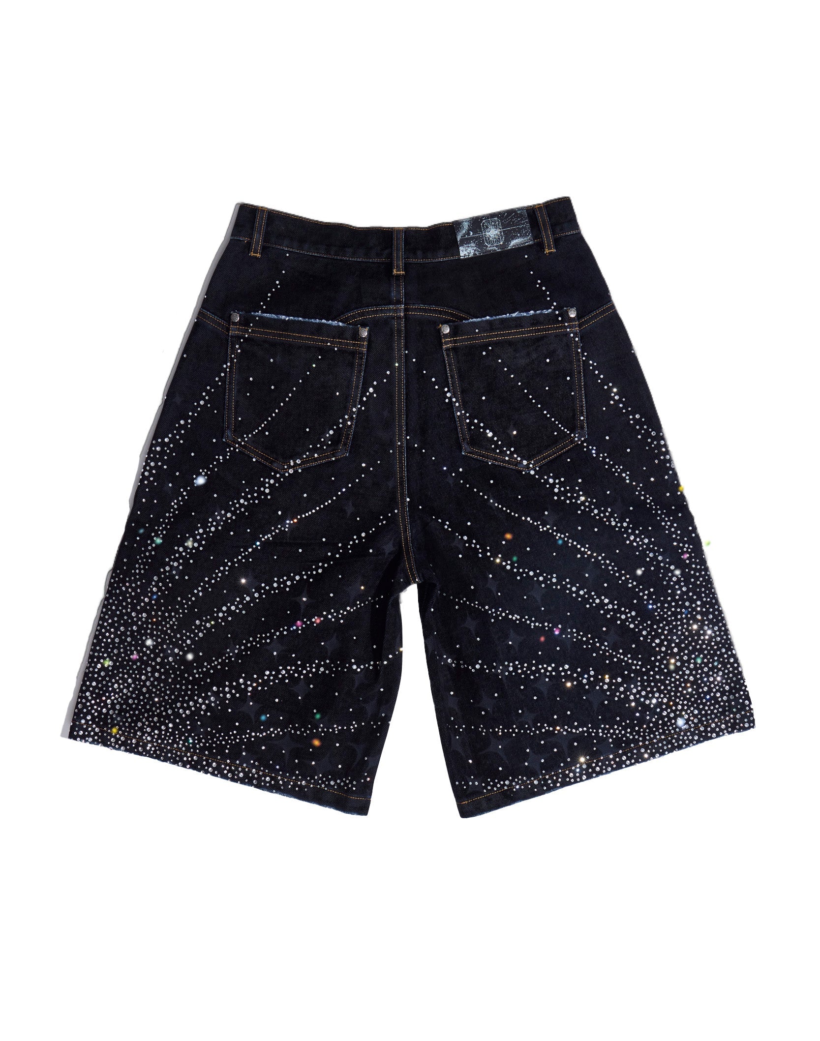 20K Diamond Starlight Denim Shorts IN Black
