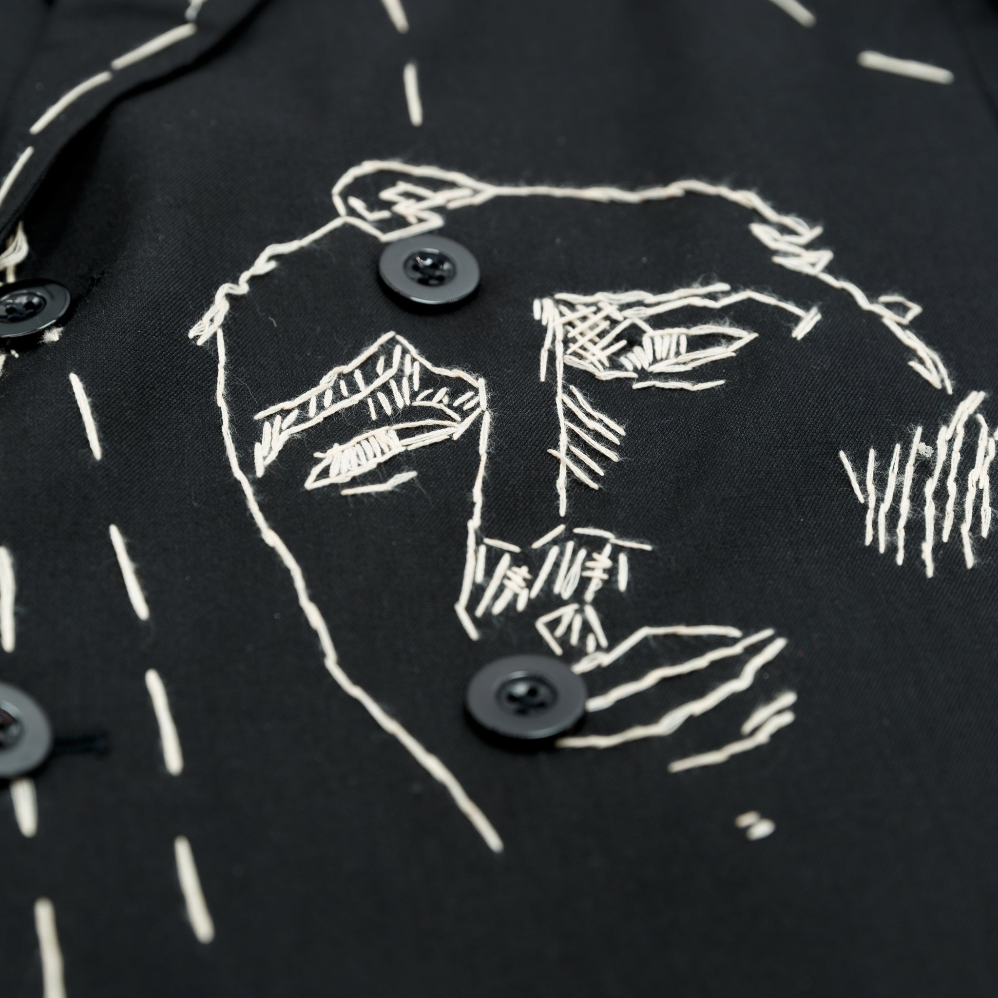 Hand Embroidered Suit Top [Black]