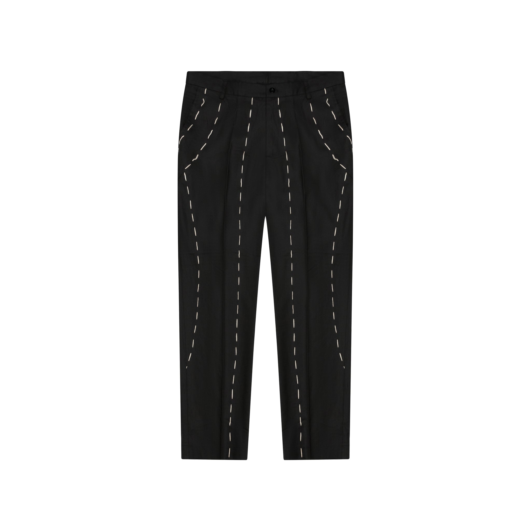 Hand Embroidered Suit Bottom [Black]