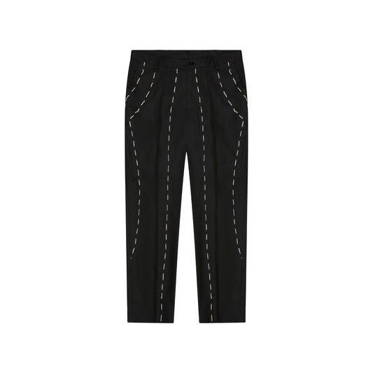 Hand Embroidered Suit Bottom [Black]