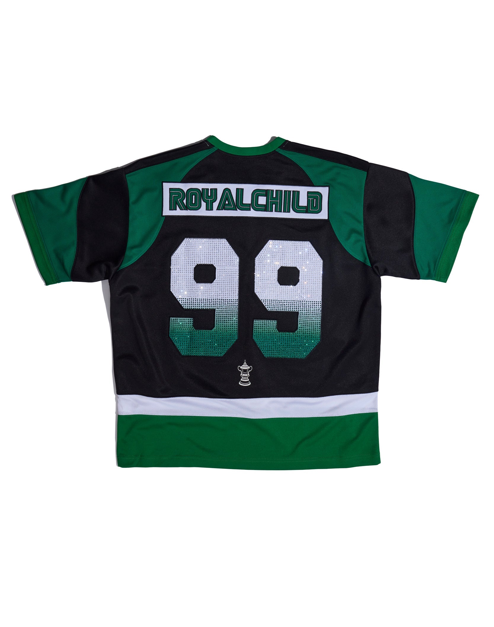 Double Lion Rhinestone Jersey in GREEN