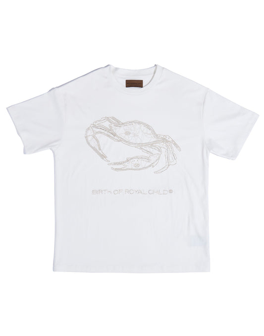 Zodiac Series Tee: Cancer WHT