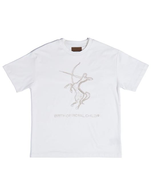 Zodiac Series Tee: Sagittarius WHT