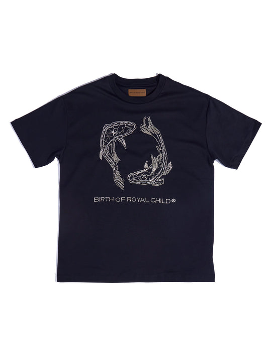 Zodiac Series Tee: Pisces BLK