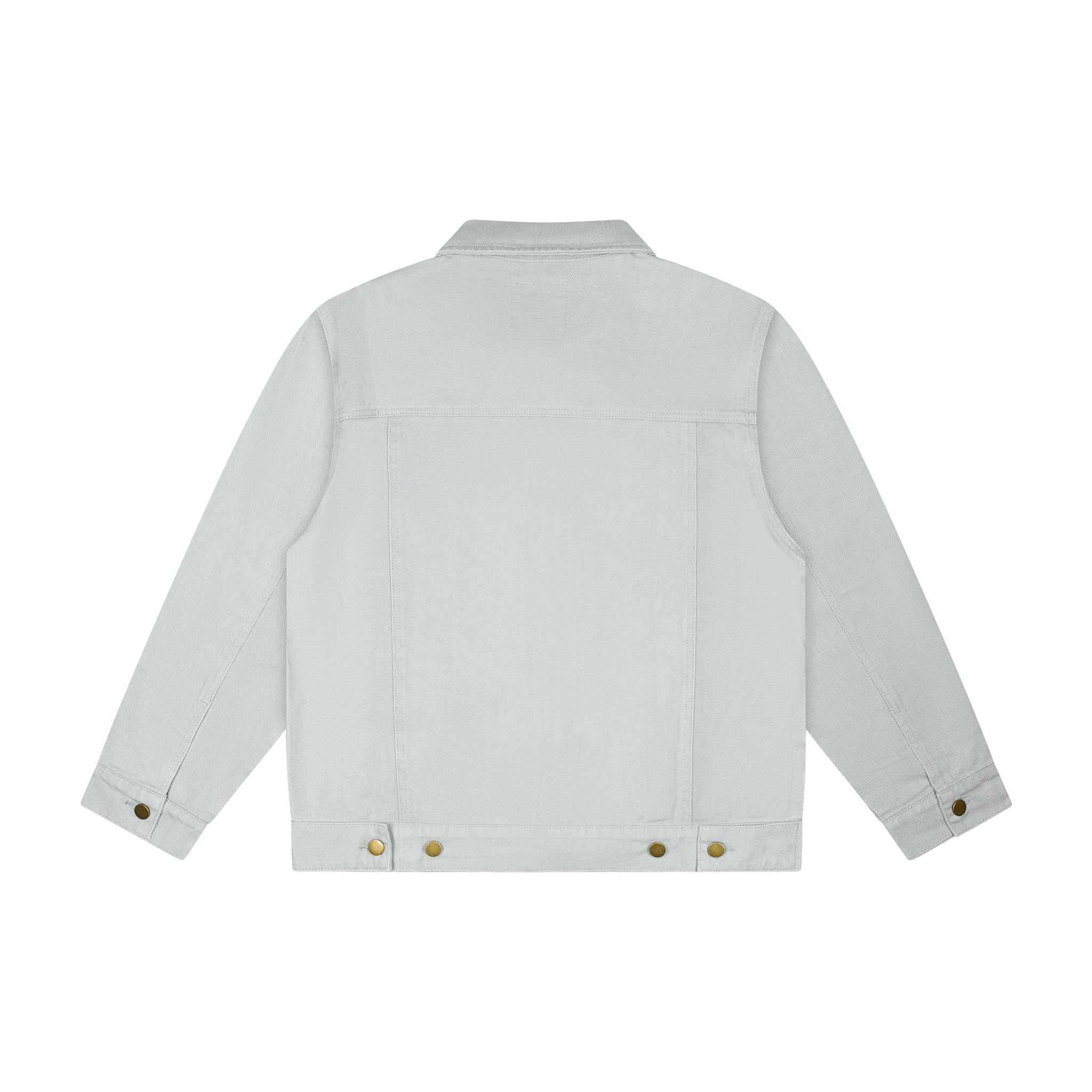 Face Embroidered Denim Jacket [Grey]