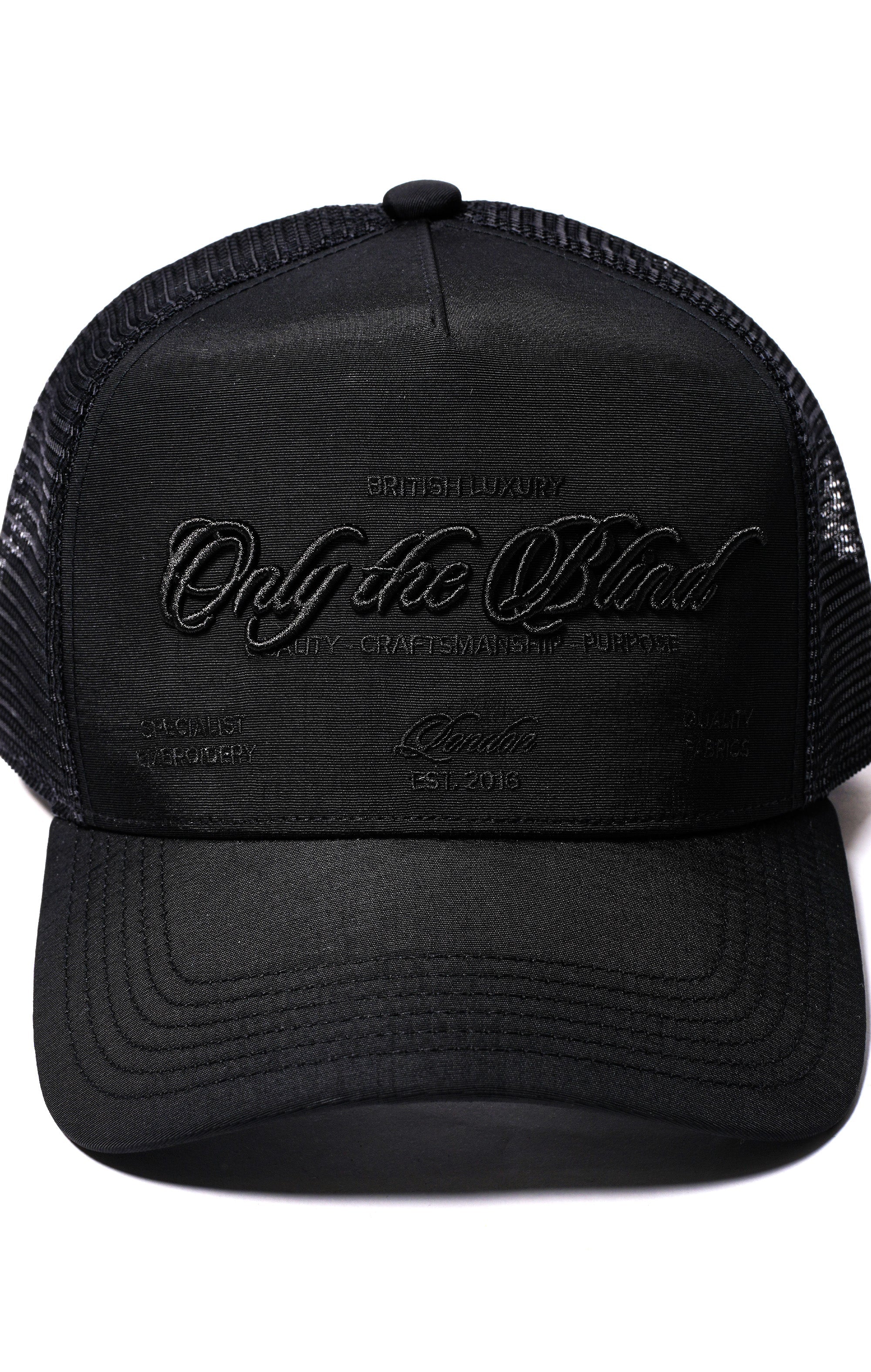 BLACK SPECIALIST TRUCKER CAP