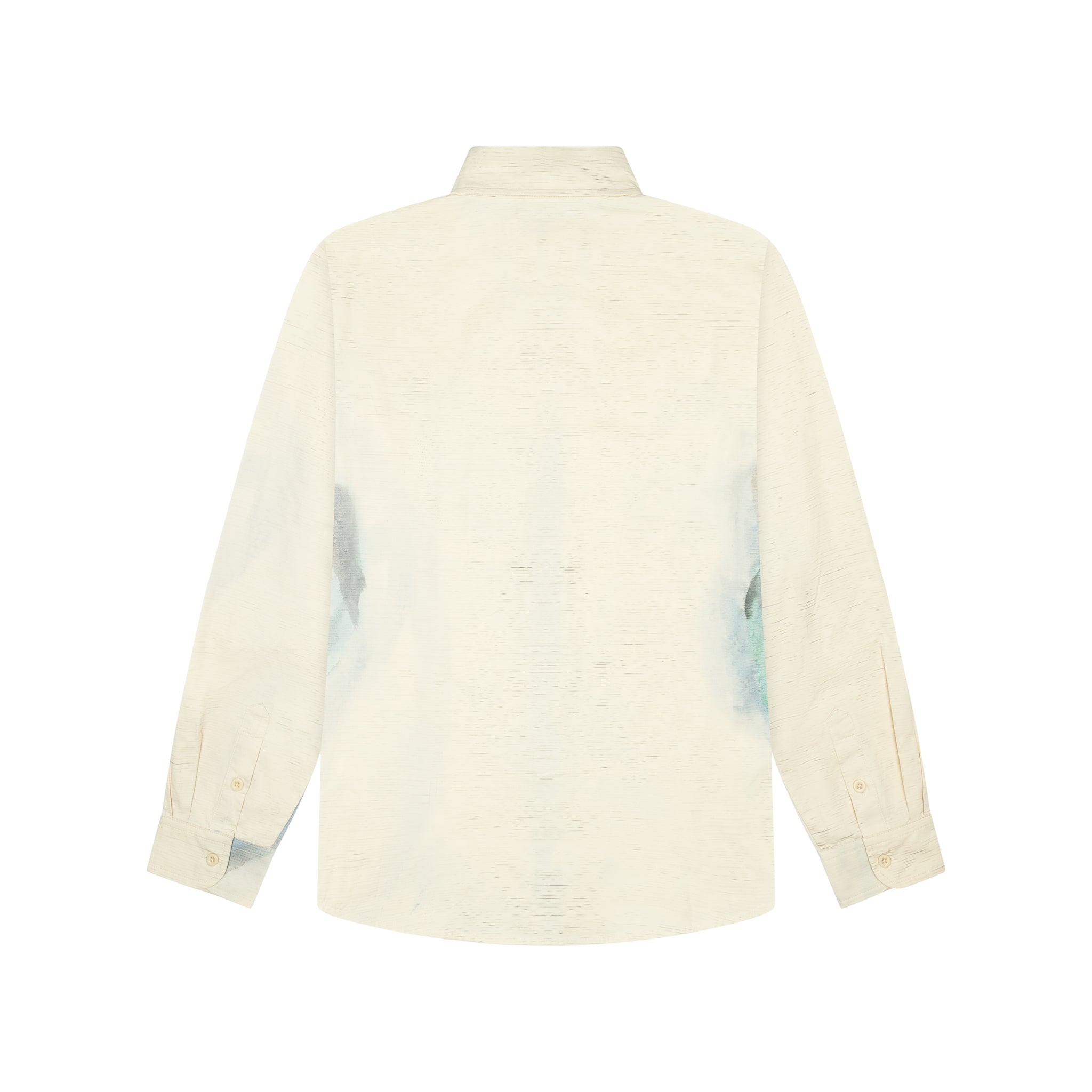 Painted Face Button Up [Tan/Blue]
