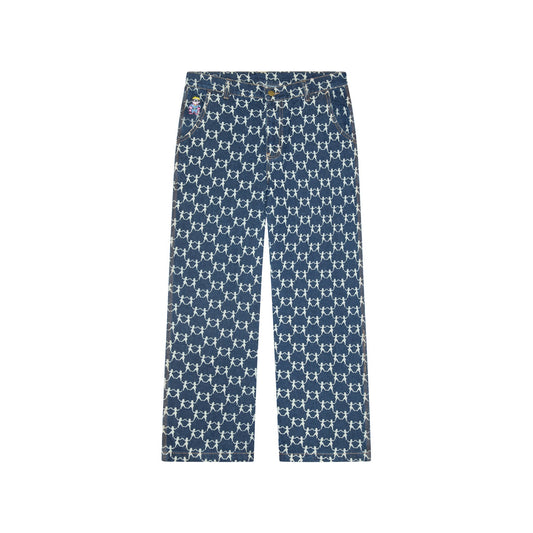 Dancing Ladies Print Pants [Blue]