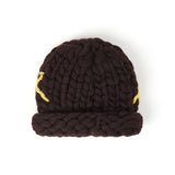 Hand Knit Chunky Knit Beanie [Brown]