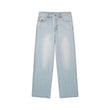 Light Wash Denim Wide Leg Jeans [Blue]