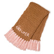 Hand Knit Chunky Scarf [Light Brown]