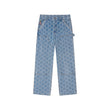 Dancing Ladies Jacquard Double Knee Jeans [Blue]