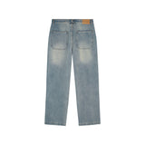 Printed Dove Washed Jeans [Blue]