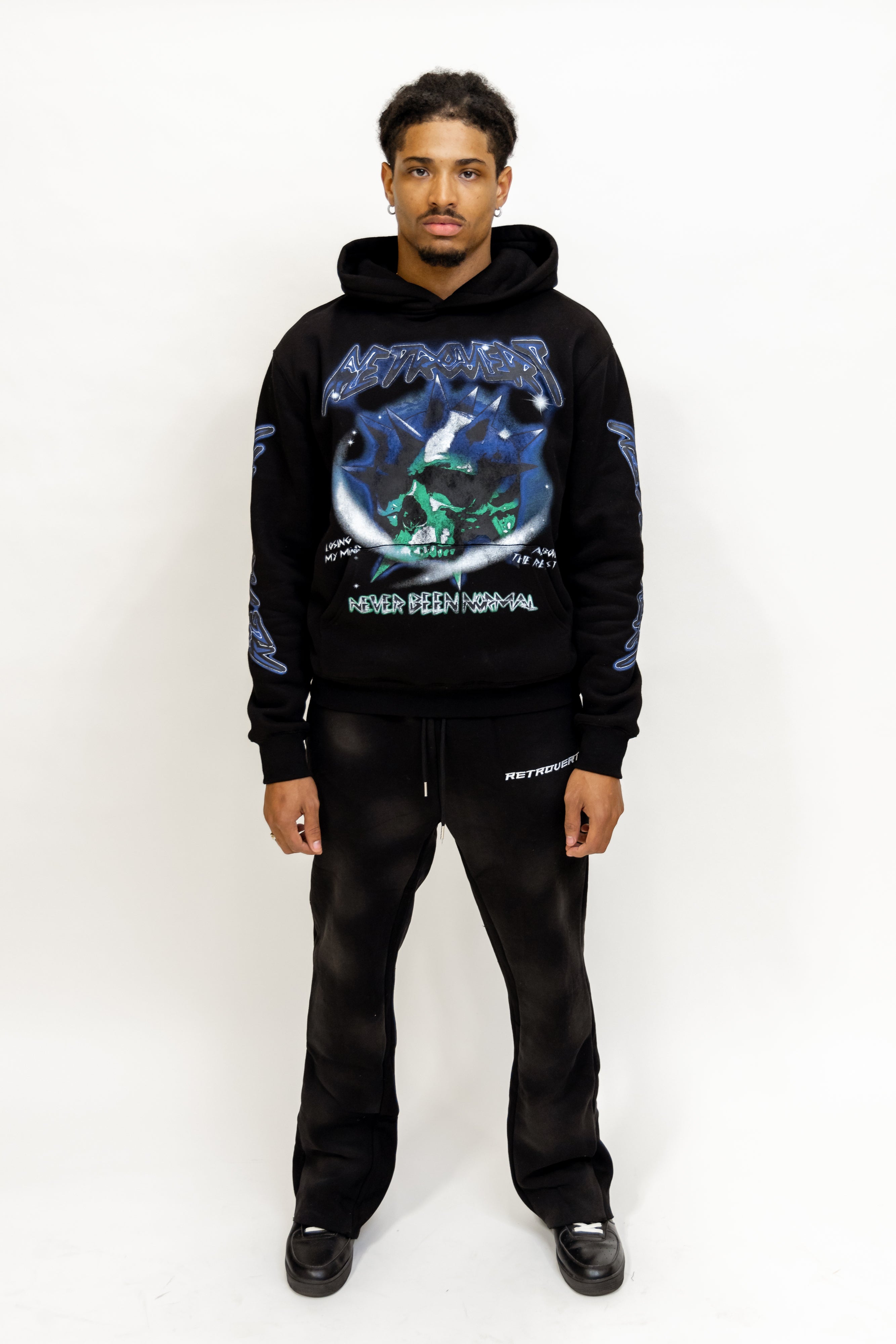 Skull Hoodie - Black/Navy