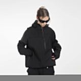 Metal Logo Functional Hooded Jacket