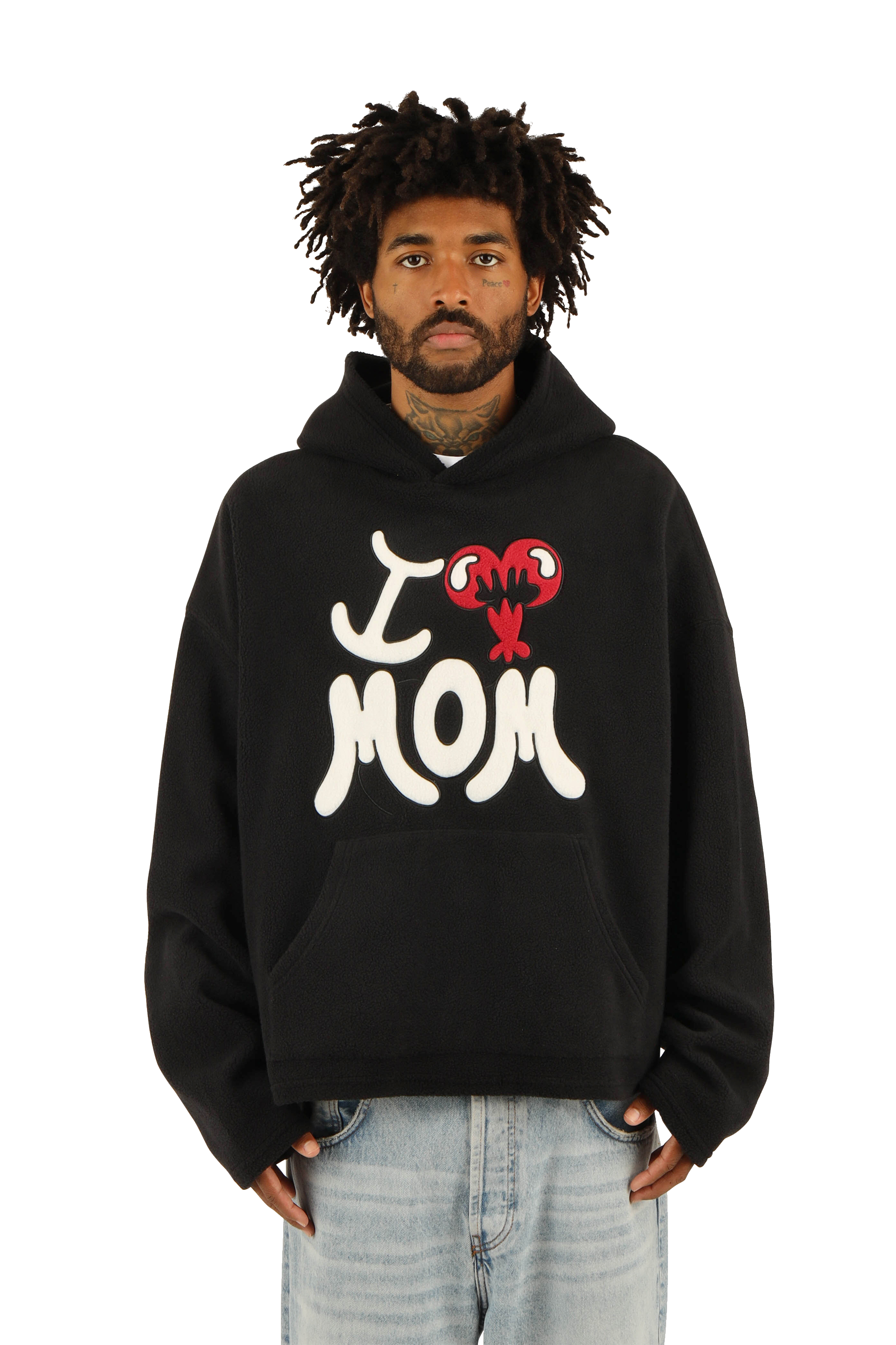 I LOVE MOM FLEECE HOODIE