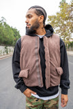 EPTM Suede Bubble Vest - Brown