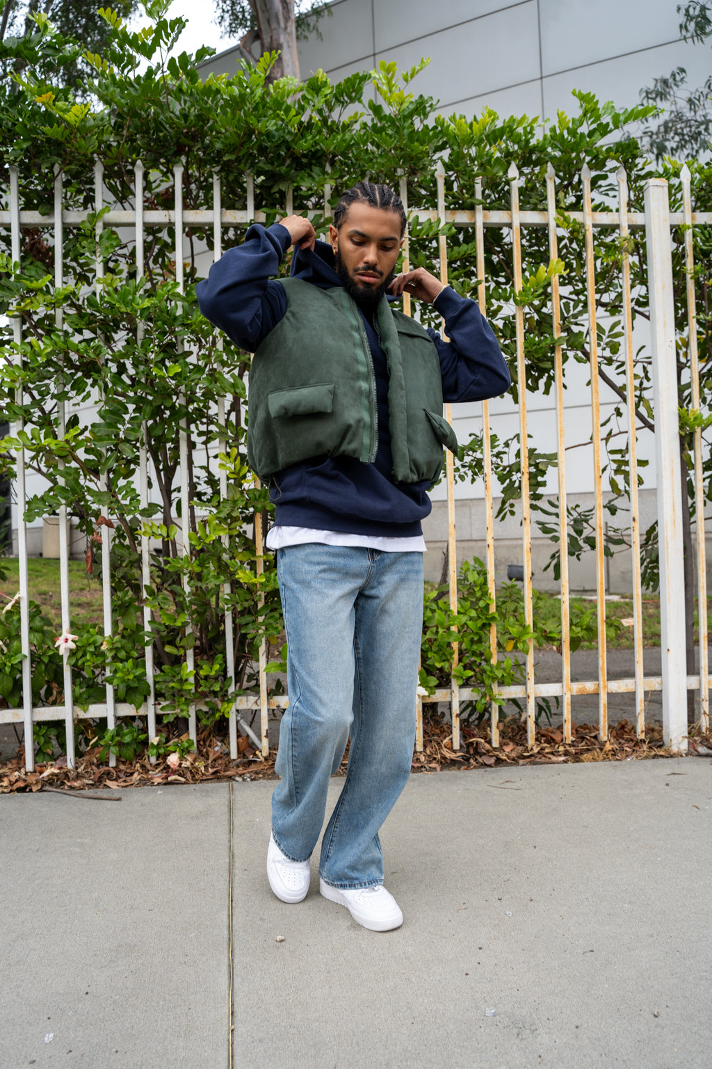 EPTM Suede Bubble Vest - Hunter Green