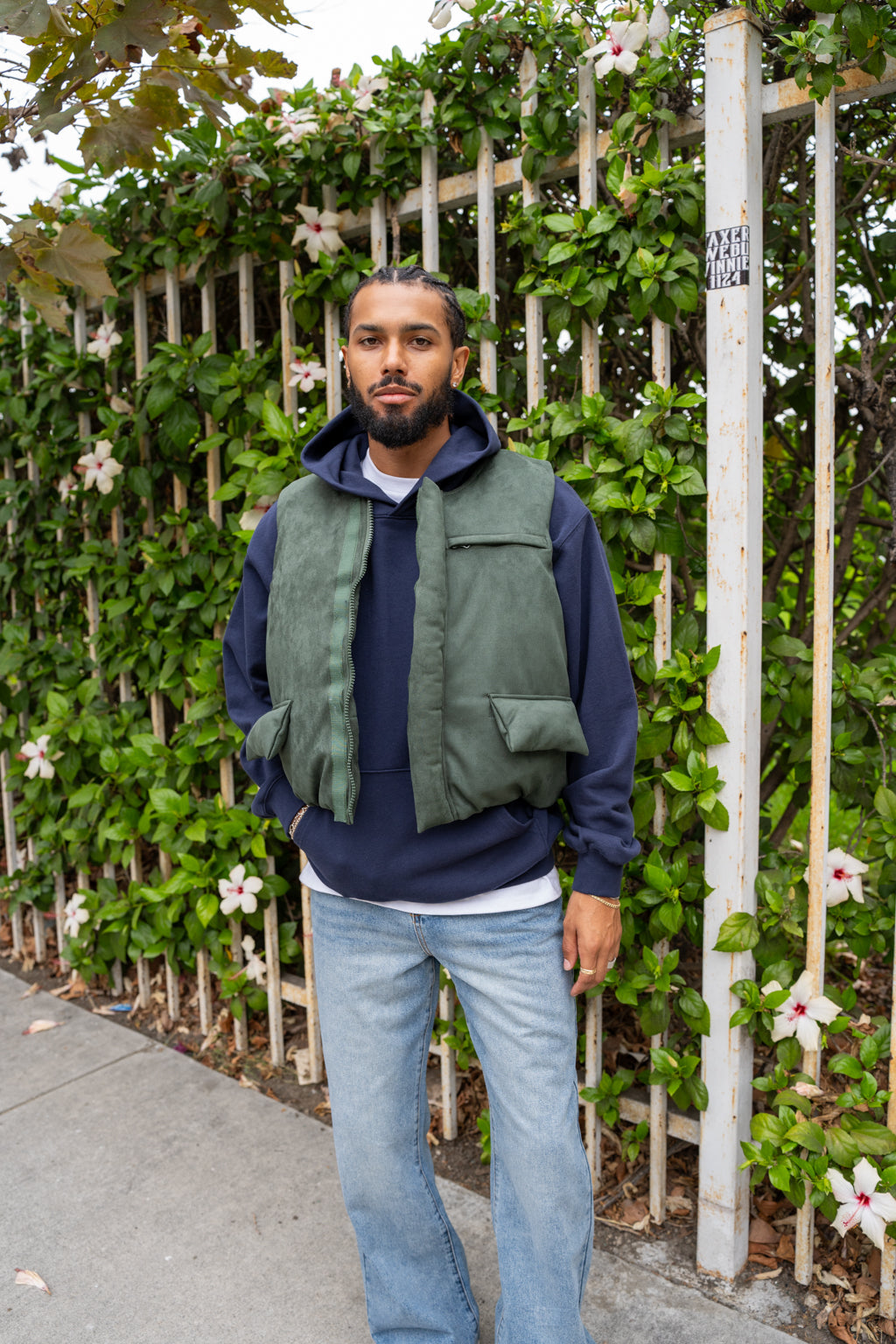 EPTM Suede Bubble Vest - Hunter Green