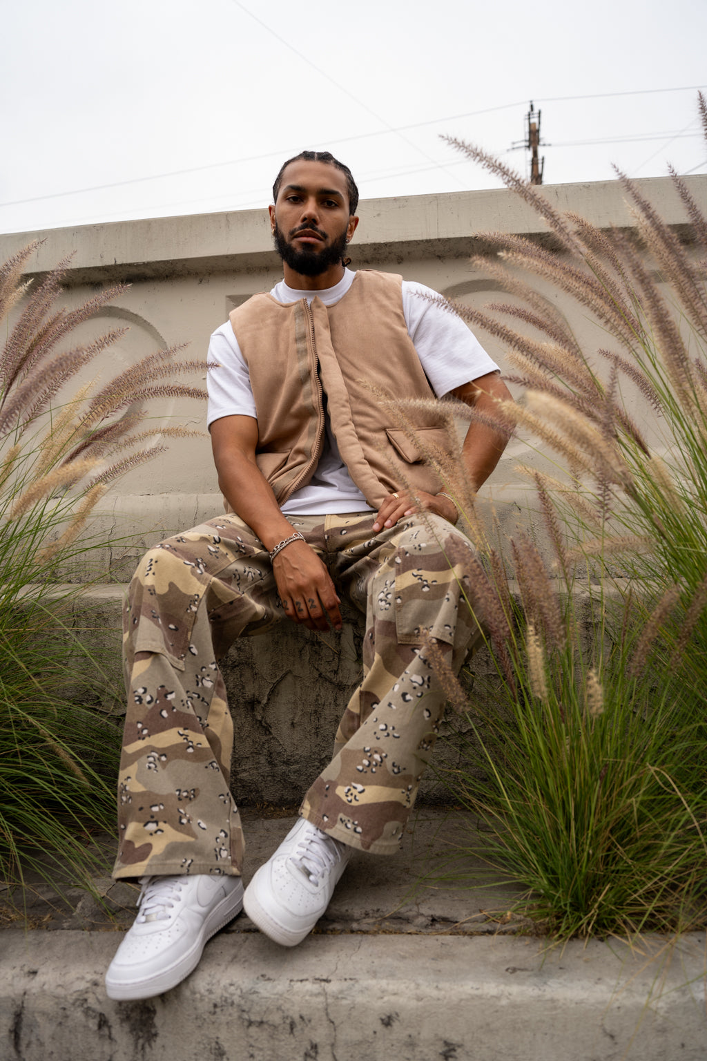 EPTM Suede Bubble Vest - Tan