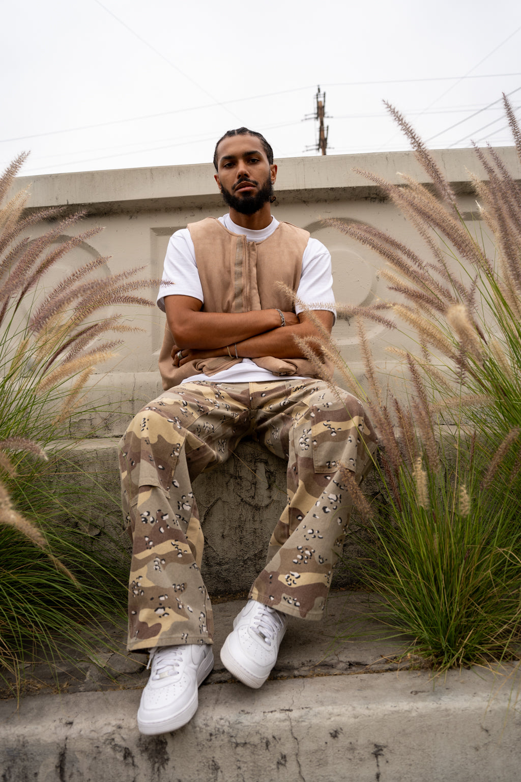 EPTM Suede Bubble Vest - Tan