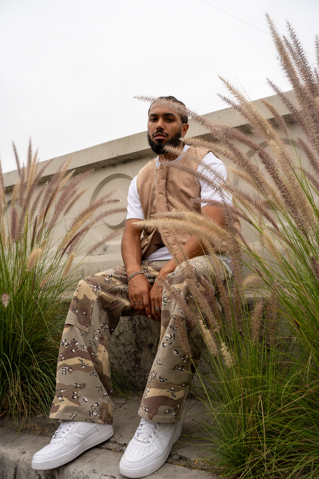 EPTM Suede Bubble Vest - Tan