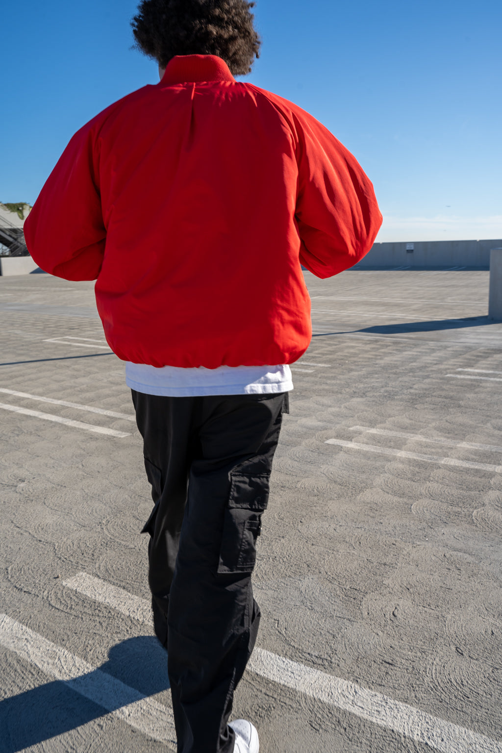 EPTM Capital Cropped Bomber - Red