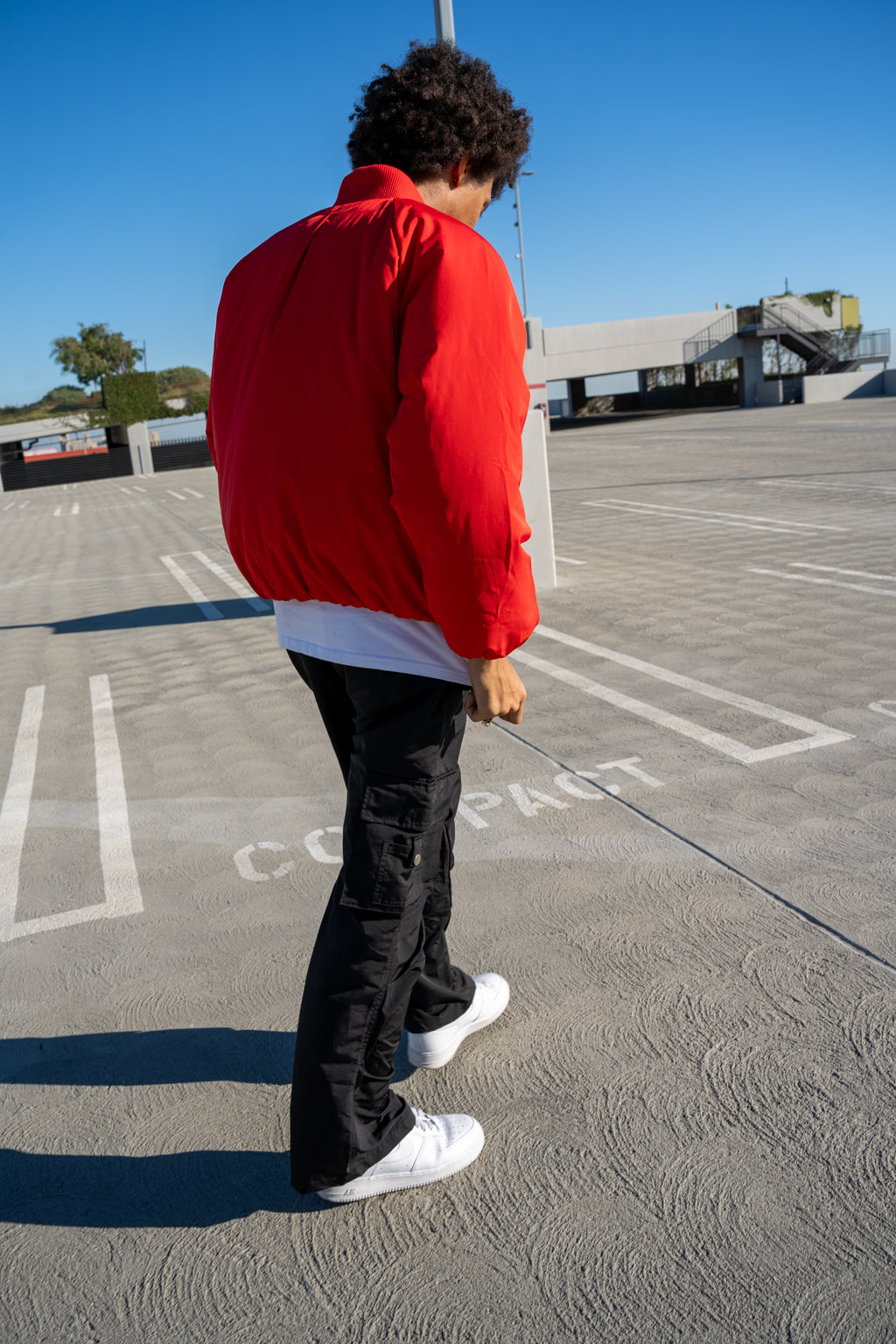 EPTM Capital Cropped Bomber - Red