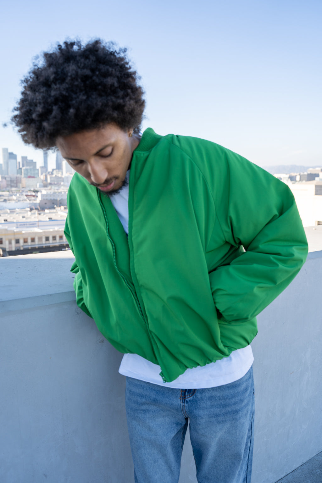 EPTM Capital Cropped Bomber - Green