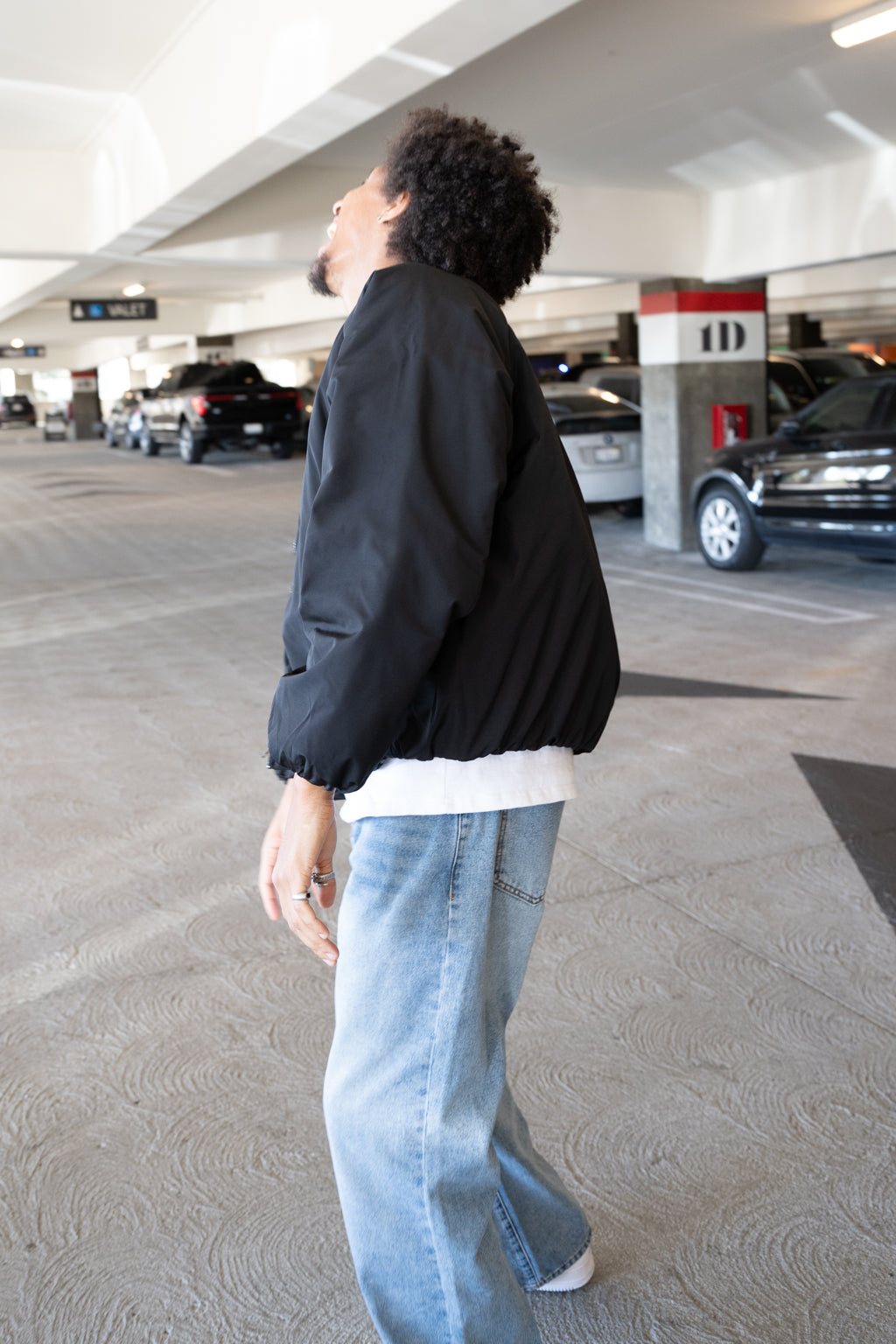 EPTM Capital Cropped Bomber - Black