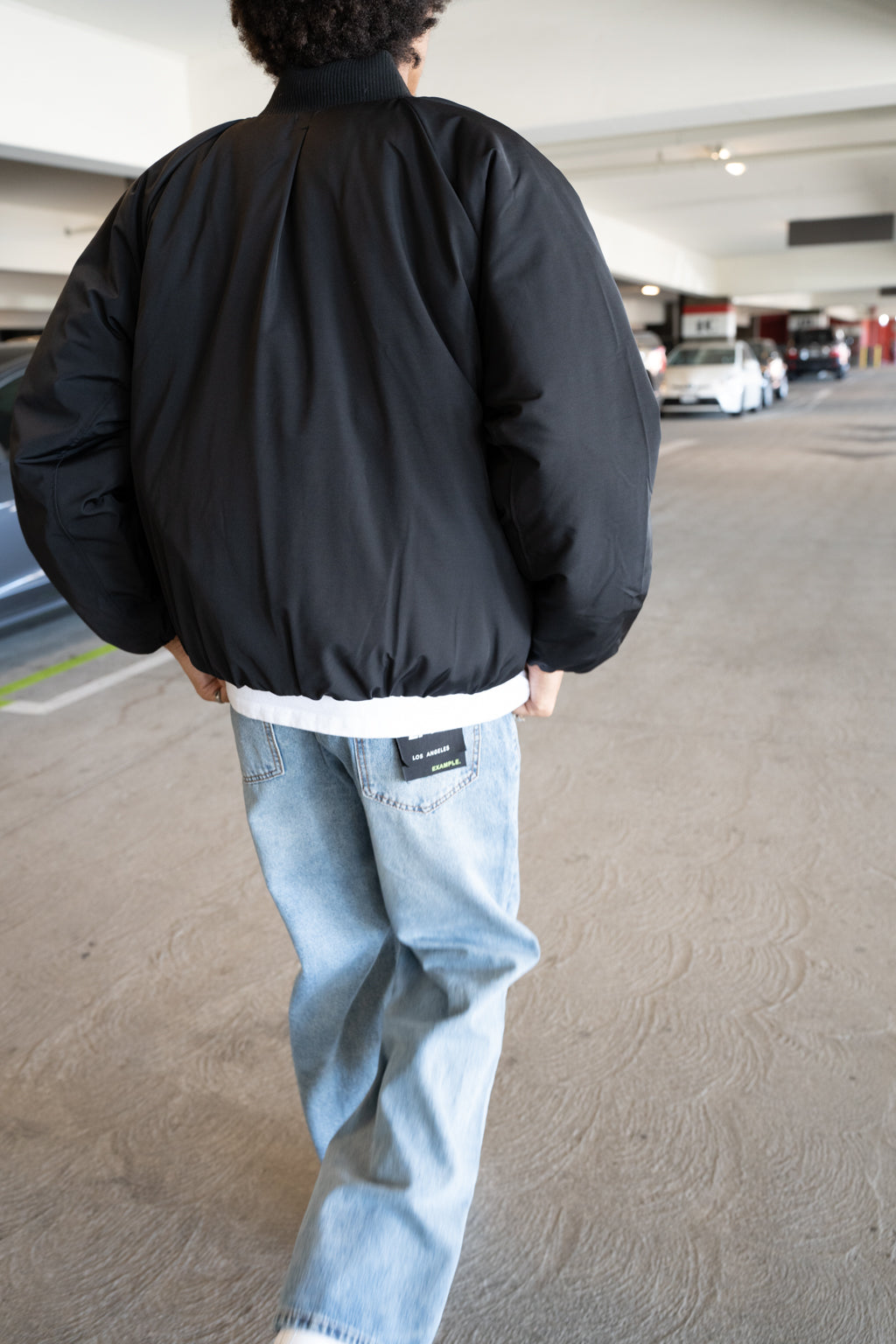 EPTM Capital Cropped Bomber - Black