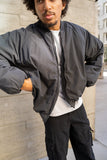 EPTM Capital Cropped Bomber - Charcoal