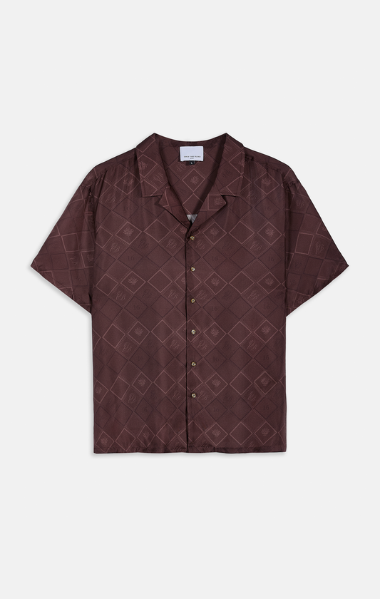 FADED MONOGRAM SILK SHIRT